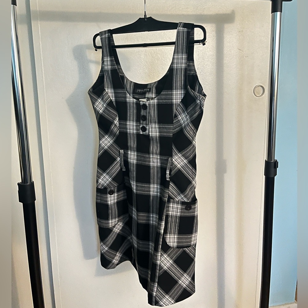 Plaid Sleeveless Dress